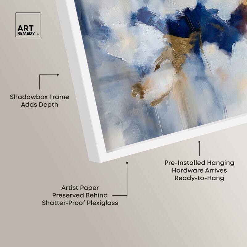 Eclipse of Gold and Blue Shadowbox by Art Remedy