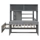 preview thumbnail 15 of 17, Full Size Loft Bed with a Twin-size Stand-alone Bed, Shelves,Desk,and Wardrobe