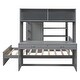 preview thumbnail 17 of 31, Full Size Loft Bunk Bed with Twin Stand-alone Bed, Shelves, Desk and Wardrobe