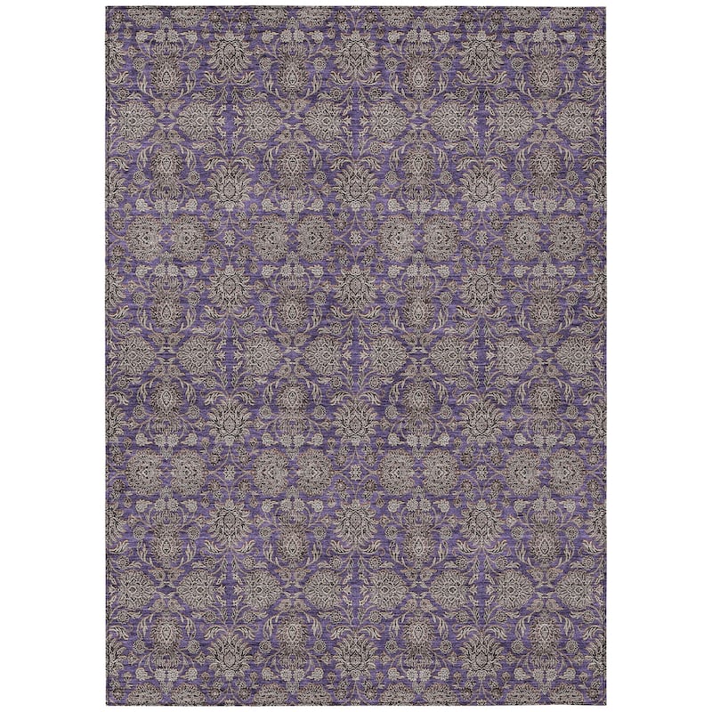Machine Washable Indoor/ Outdoor Chantille Traditional Floral Rug