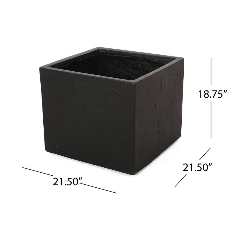 Handmade Outdoor Cast Stone Square Planter for Garden Patio Backyard