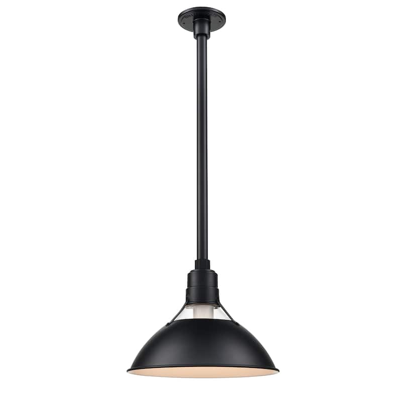 R Series 1-Light Glass Cone Shade Satin Black - Satin Black