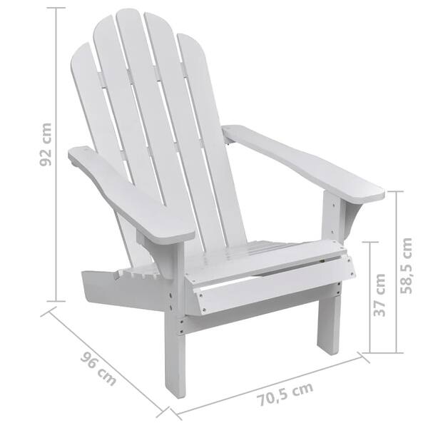 Shop Vidaxl Garden Chair With Ottoman Wood White Free Shipping Today Overstock 18965502