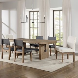 Steve Silver Aubrey 7pc Dining Set, Driftwood Brown