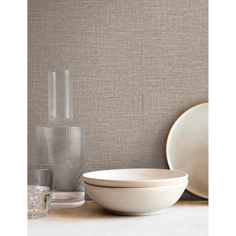 York Wallcoverings Loom Latte Wallpaper