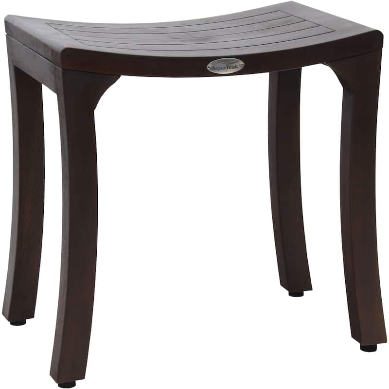 Patented Asia Curve Teak Shower Bench