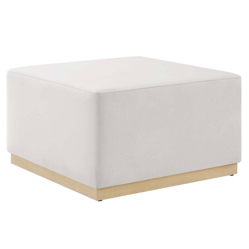 Tilden 17"/28" Square Performance Velvet Upholstered Ottoman