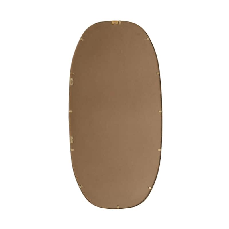 Indigo Home Metal Frame Oval Mirror 24x48 Inch