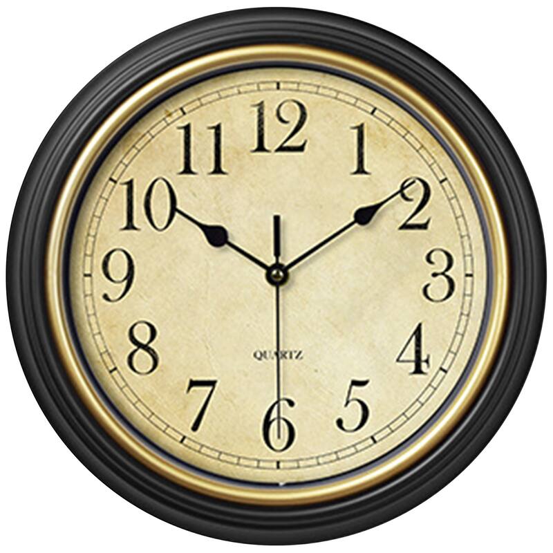 Wall Clocks, Battery Operated Silent Non-Ticking Wall Clock Rustic Style Decorative for Kitchen Living Room Home Office 12 Inch