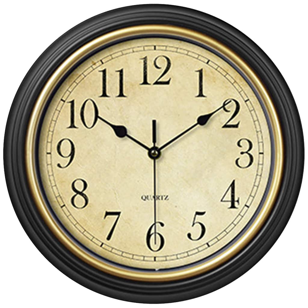 Wall Clocks, Battery Operated Silent Non-Ticking Wall Clock Rustic Style Decorative for Kitchen Living Room Home Office 12 Inch