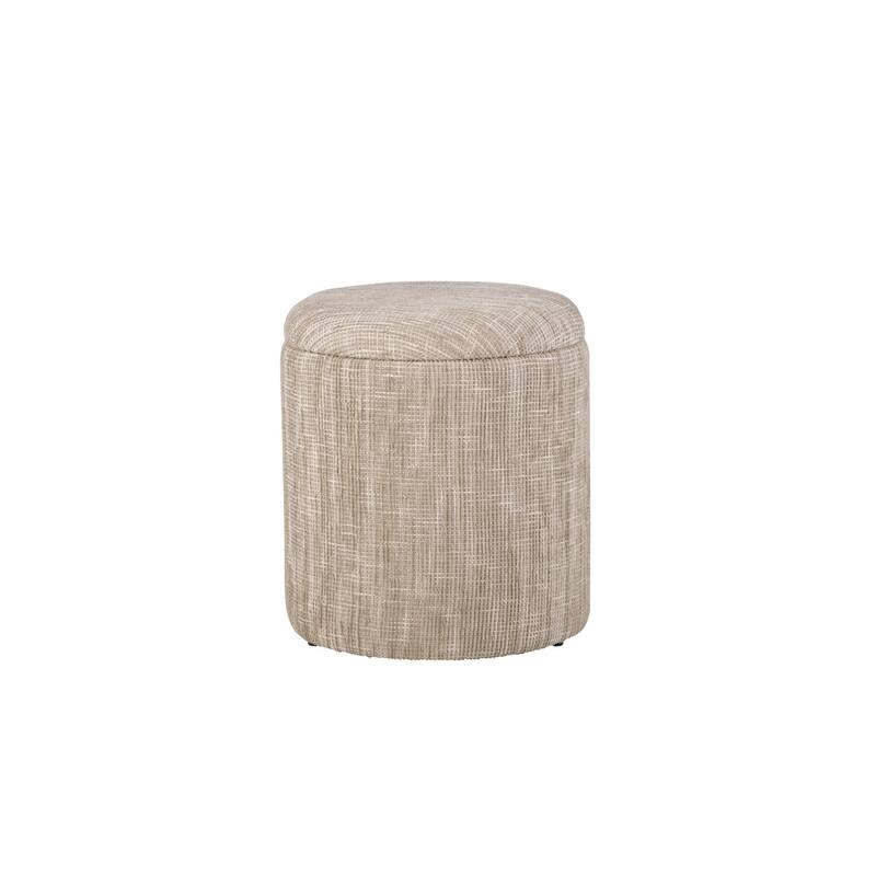 Handwoven Fabric Storage Ottoman