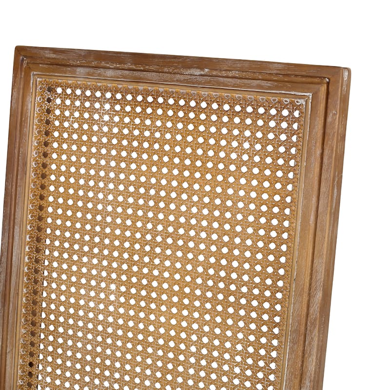 Maria Wood and Cane Upholstered Dining Chair by Christopher Knight Home - 23.75" L x 23.75" W x 39.75" H