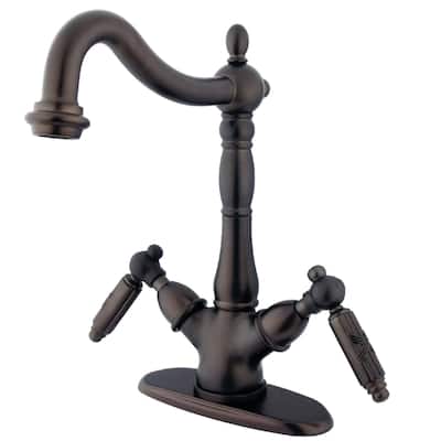 Kingston Brass Heritage 1.2 GPM Vessel Bathroom Faucet with Metal