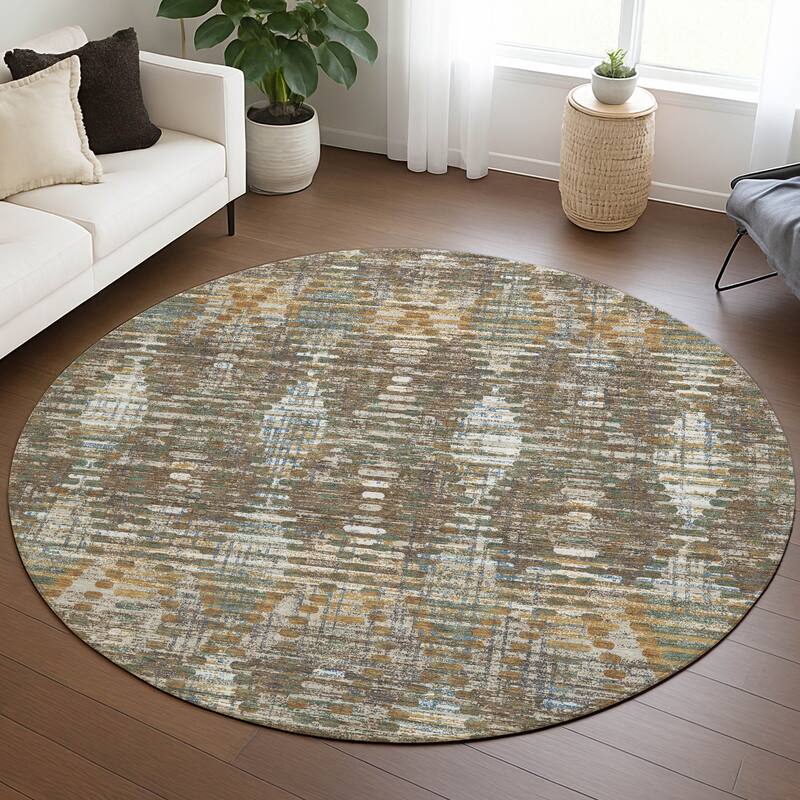 Machine Washable Indoor/ Outdoor Modern Ignacio Chantille Rug