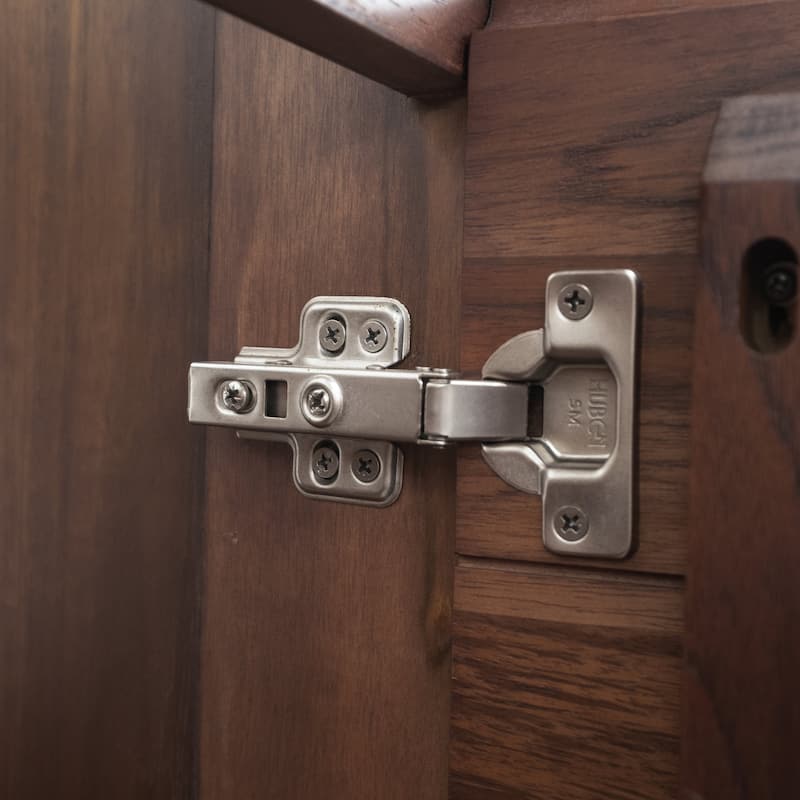 Avanity Carina Bathroom Vanity in Coffee Teak with White Engineered Stone Top