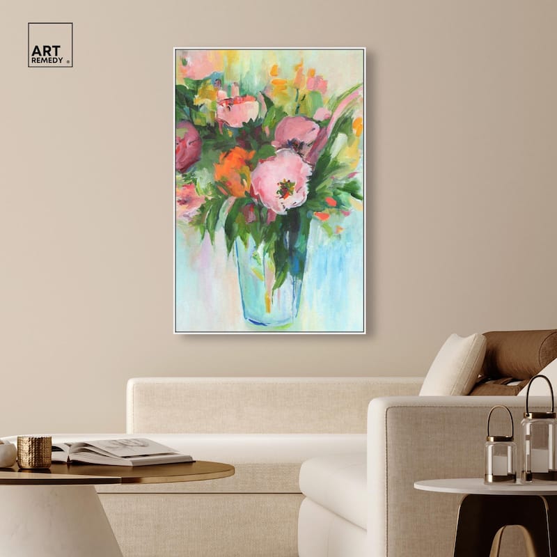 Charming Bouquet Canvas by Art Remedy