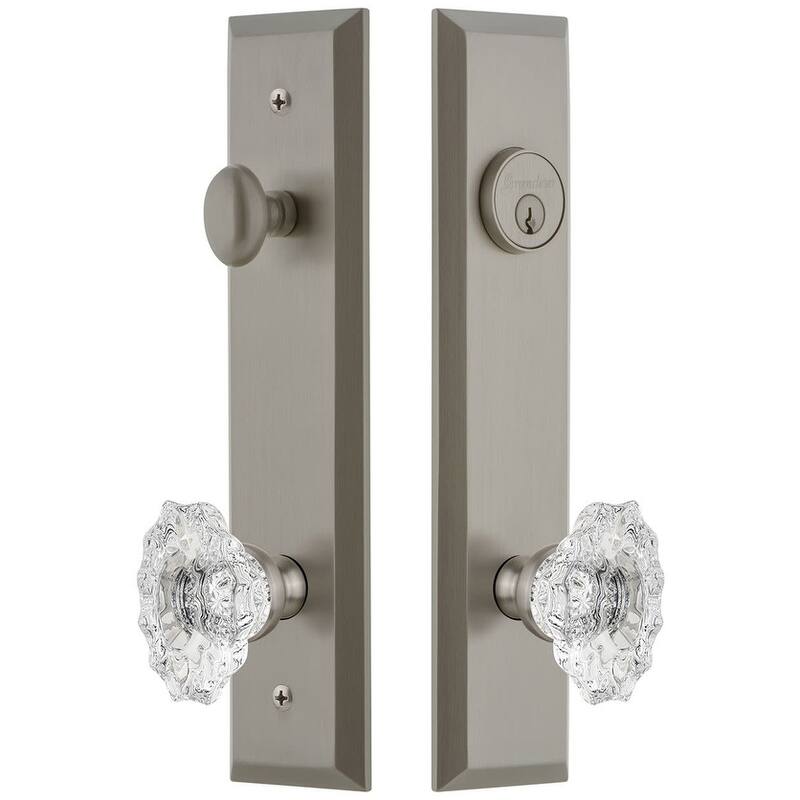Grandeur Fifth Avenue Solid Brass Tall Plate Single Cylinder Keyed