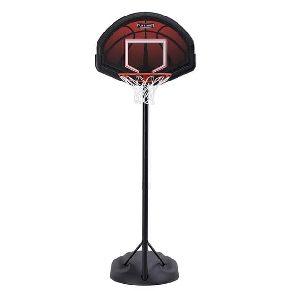 slide 2 of 14, Lifetime Adjustable Youth Portable Basketball Hoop Red