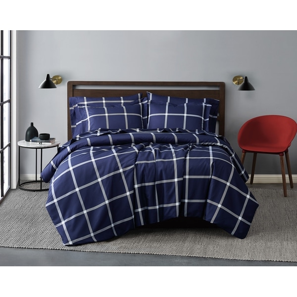 Truly Soft Printed Windowpane 3 Piece Comforter Set. Opens flyout.