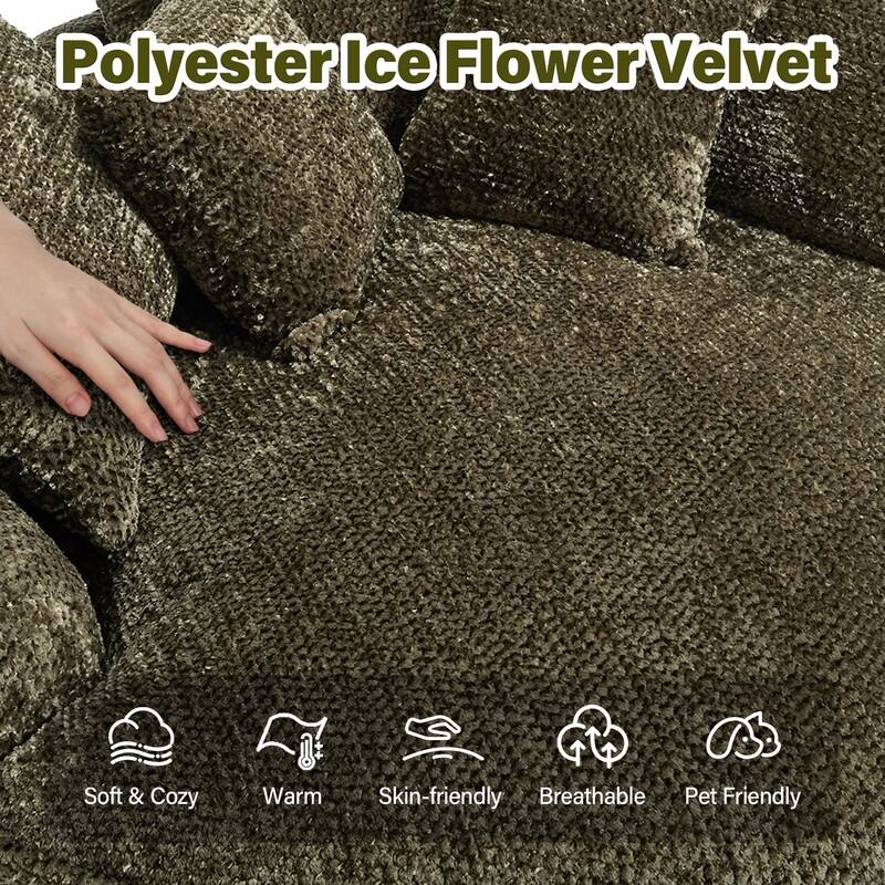 Rossetta Oversized Round Polyester Foam Chair with Pillows