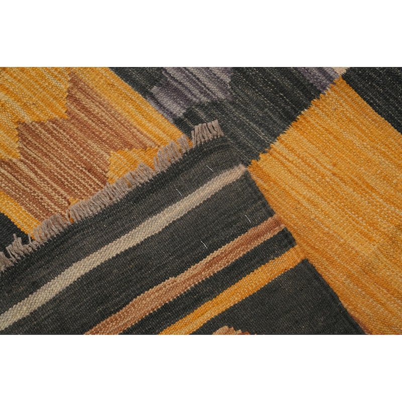 Hand Woven Southwestern Wool Multi-Colored Geometric Area Rug - 12' 10'' X 10' 0''