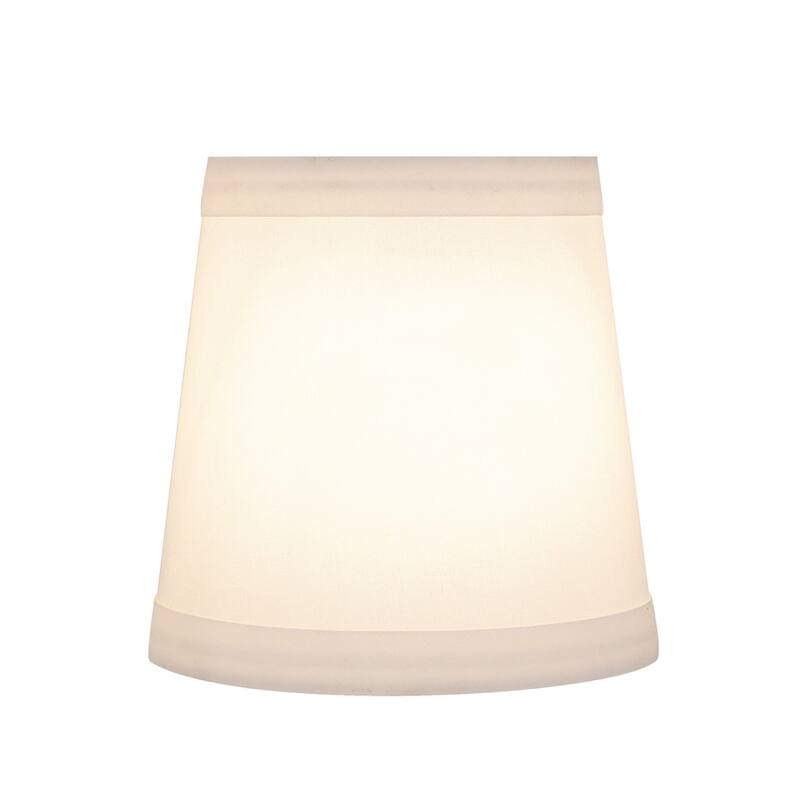 Aspen Creative Hardback Empire Chandelier Clip-On Lamp Shade (2 Pack), Off-White, (3" x 4" x 4")
