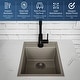 preview thumbnail 2 of 15, Karran QT-825 Drop-in 15-3/4" Single Bowl Quartz Composite Kitchen Sink