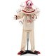 preview thumbnail 1 of 4, 5 FT Grins Animatronic Killer Clown Halloween Decoration w/ Red Eyes Black