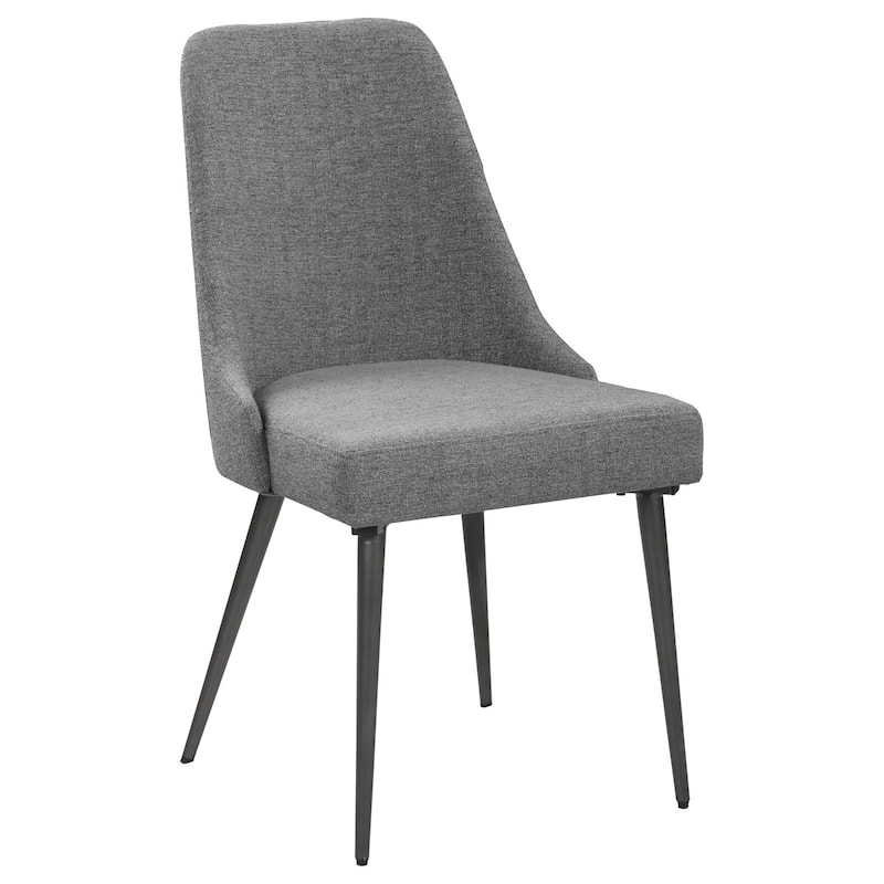 Side Chair with Metal Legs(Set of 2) - Grey