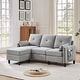 preview thumbnail 30 of 49, 77.36" L Shaped Sectional Sofa with Side Storage Pocket and Reversible Ottoman