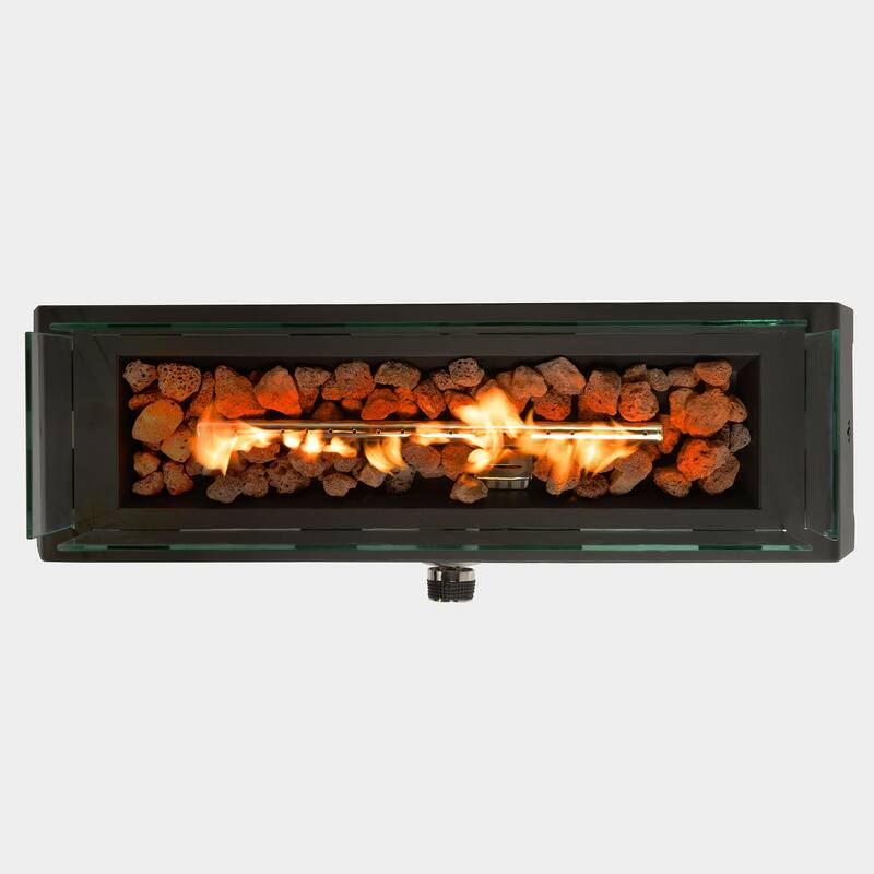 Anmytek Propane Fire Pit Table 40K BTU Outdoor Patio Heater Deck Backyard Black Steel