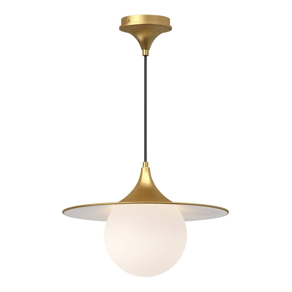 Alora Lighting PD525216OP Fuji 16" Wide Pendant with Opal Glass Shade