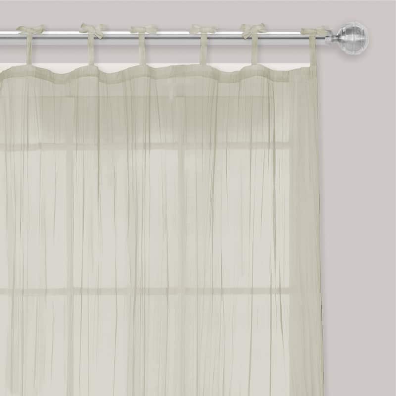 Elrene Greta Kid's Tab Top Sheer Window Curtain Panel