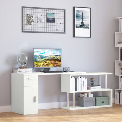 L-Shaped Computer Desk Office Desk with Storage