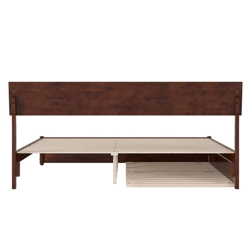 Norla Wood Platform Bed with Trundle