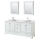 Option White / White Carrara Marble Top / Polished Chrome