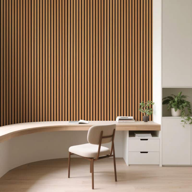 Art3d Flex Acoustic 3D Wall Panel 95.3"x23.8" Teak