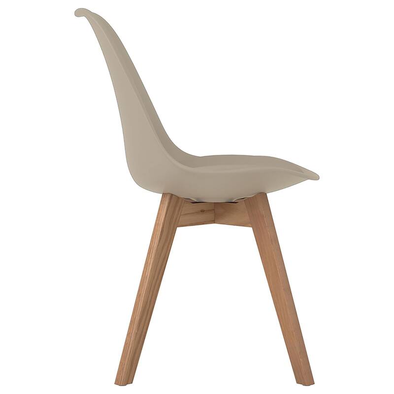 Padded Side Chair,Dining Chair with Wooden Legs (Set of 2)