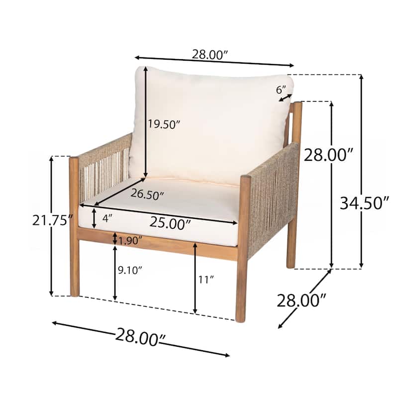 Modern Outdoor Woven Lounge Chair