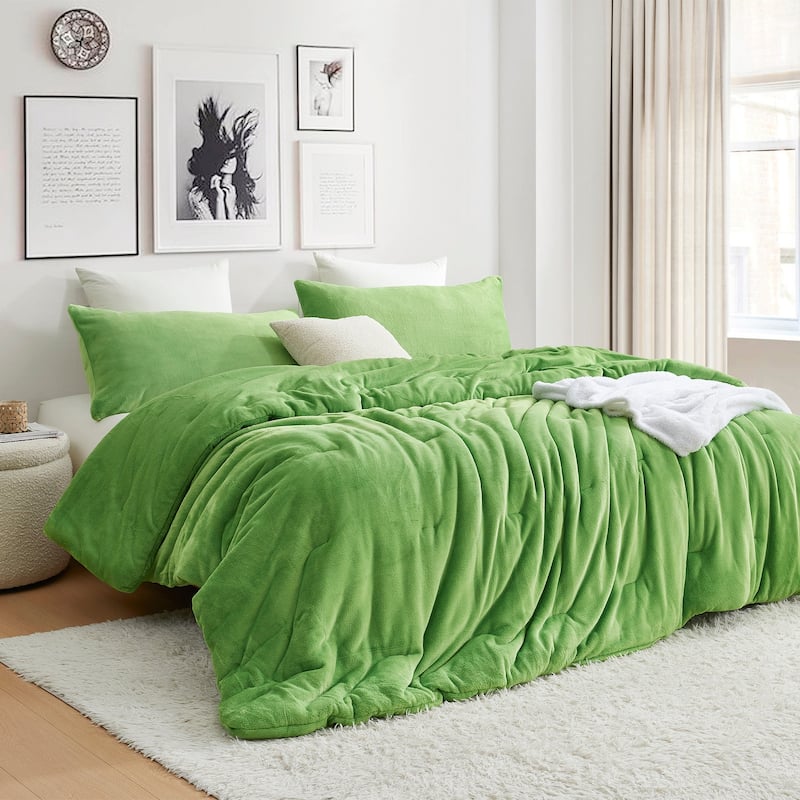 Nashville Ribs - Coma Inducer® Oversized Comforter Set - Grass Green - Oversized Queen