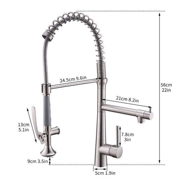 With pull-down spring-loaded nozzle and pot filler spout - Bed Bath ...