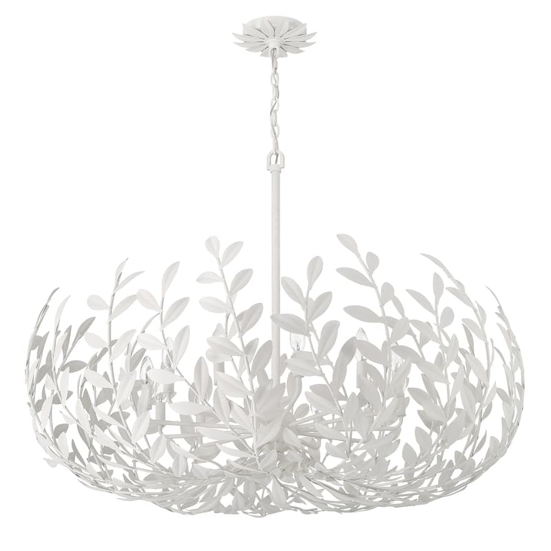 Broche 12 Light Matte White Chandelier