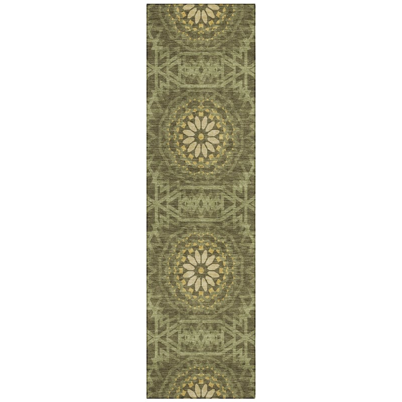 Machine Washable Indoor/ Outdoor Chantille Boho Global Rug