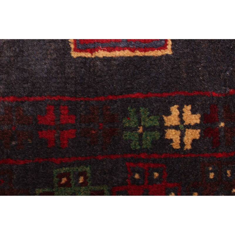 ECARPETGALLERY Hand-knotted Teimani Dark Grey Wool Rug - 3'6 x 6'3