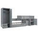 preview thumbnail 8 of 27, Wooden Versatile Twin Bunk Bed with Trundle,Cabinet,Wardrobe,Desk and Drawers