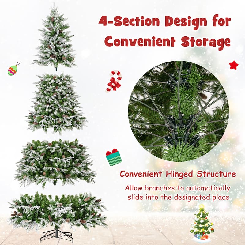 Gymax 6/7.5/9 ft Artificial Christmas Tree w/ 765/1135/1871 Branch - See Details