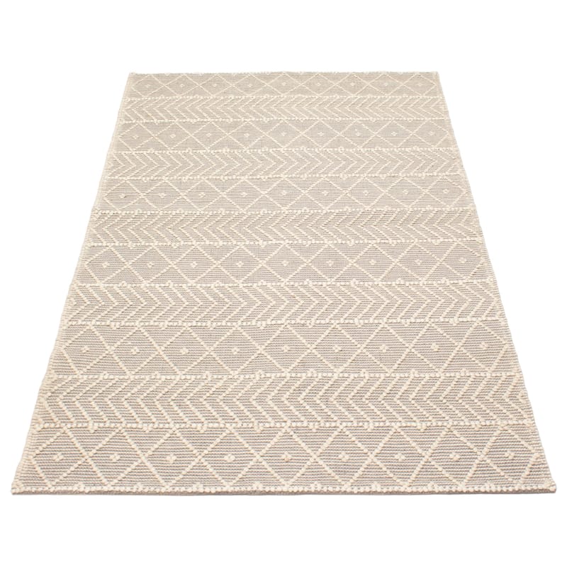ECARPETGALLERY Braid weave Sienna Taupe Wool Rug - 5'0 x 8'0