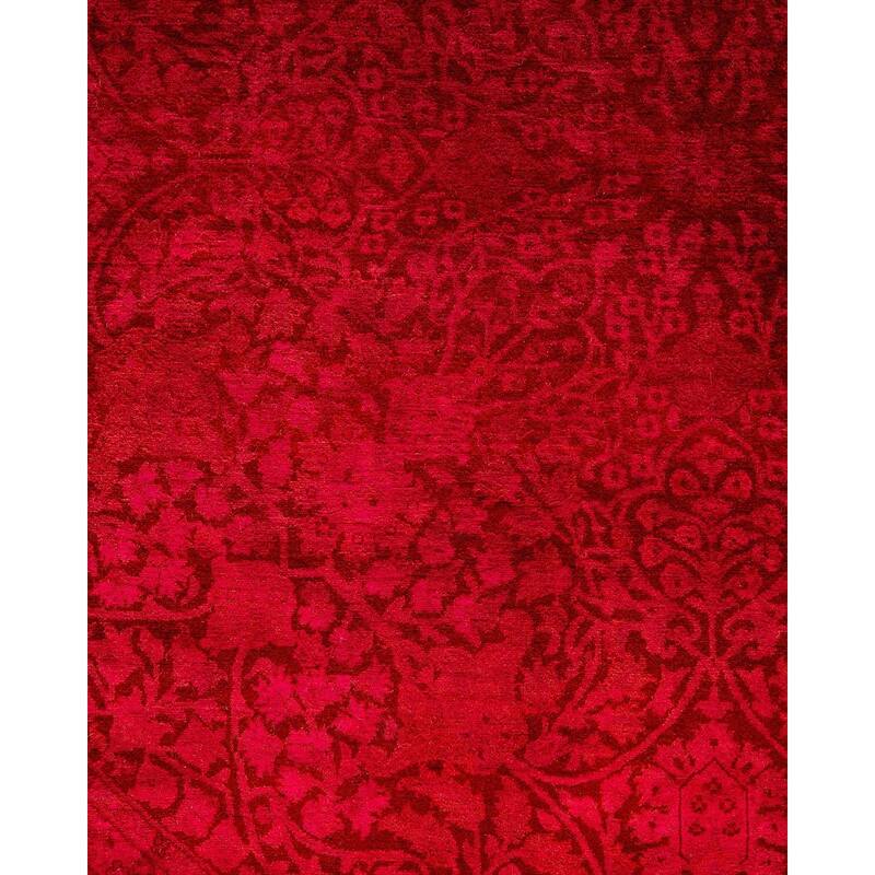 Fine Vibrance, One-of-a-Kind Hand-Knotted Area Rug - Pink, 6' 1" x 6' 1" - 6' 1" x 6' 1"