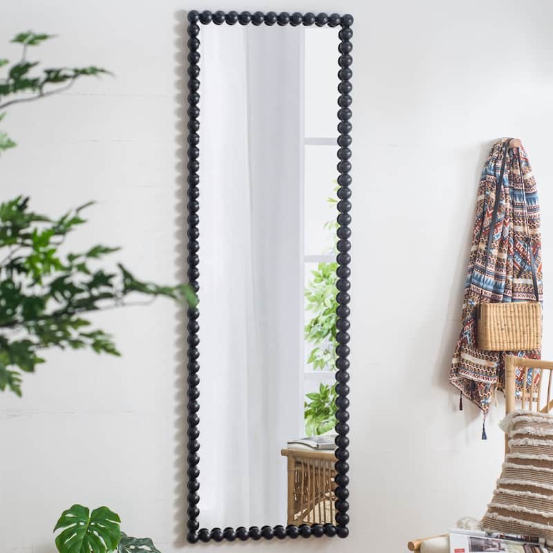 Mirror with Metal Beaded Frame