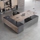 preview thumbnail 1 of 34, L-Shaped Executive Desk Adjustable Height with Universal Charging Ports Drawers and Cable Management 78.74"D x 86.61"W - Right Return